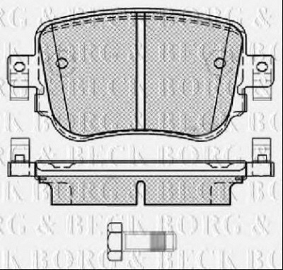 BORG & BECK bbp2448 -  Комплект тормозных колодок, дисковый тормоз